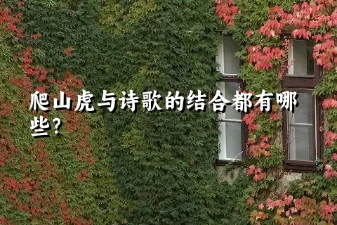 爬山虎与诗歌的结合都有哪些？