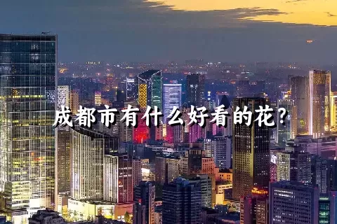 成都市有什么好看的花？