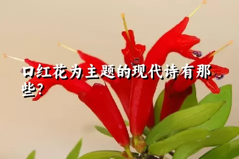 口红花为主题的现代诗有那些？