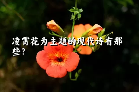 凌霄花为主题的现代诗有那些？