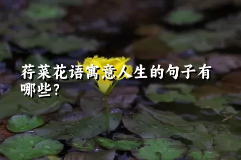 荇菜花语寓意人生的句子有哪些？