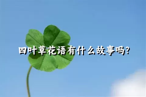 四叶草花语有什么故事吗？