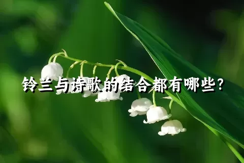 铃兰与诗歌的结合都有哪些？