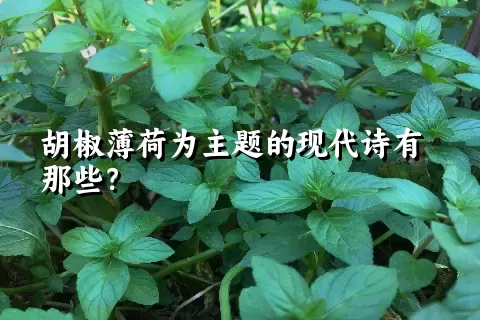 胡椒薄荷为主题的现代诗有那些？