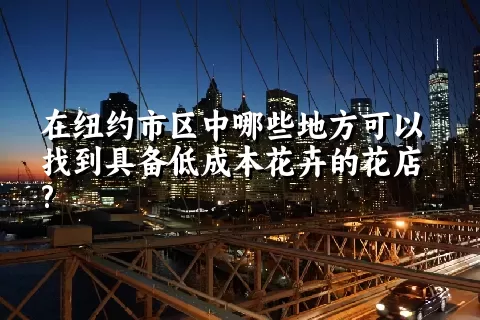 在纽约市区中哪些地方可以找到具备低成本花卉的花店?