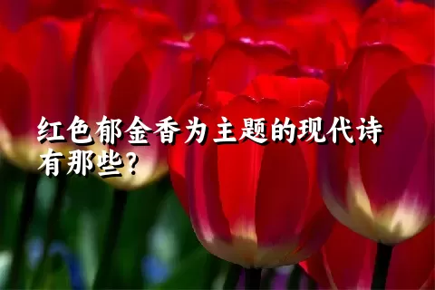 红色郁金香为主题的现代诗有那些？