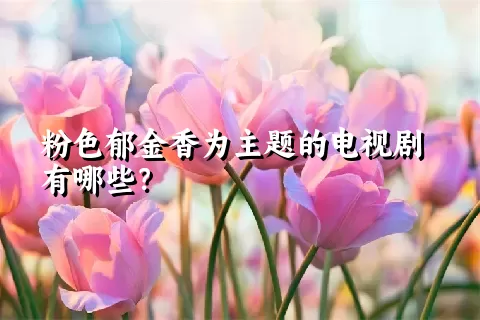 粉色郁金香为主题的电视剧有哪些？