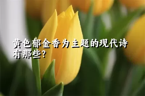 黄色郁金香为主题的现代诗有那些？