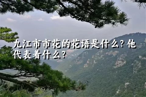 九江市市花的花语是什么？他代表着什么？