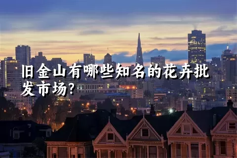 旧金山有哪些知名的花卉批发市场？