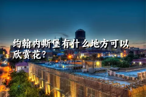 约翰内斯堡有什么地方可以欣赏花？