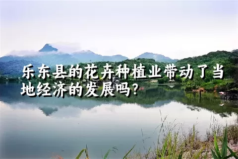 乐东县的花卉种植业带动了当地经济的发展吗？