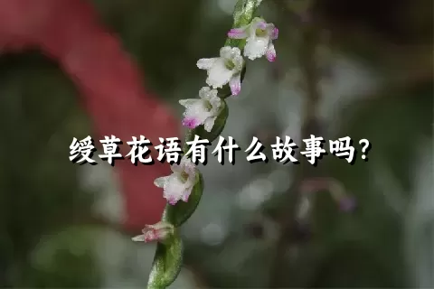 绶草花语有什么故事吗？