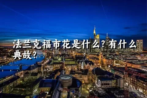 法兰克福市花是什么？有什么典故？