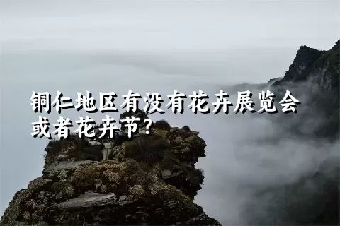 铜仁地区有没有花卉展览会或者花卉节？