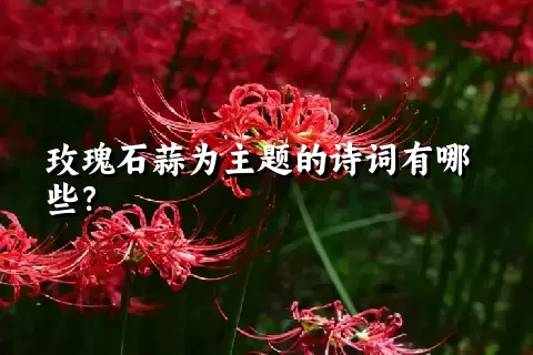 玫瑰石蒜为主题的诗词有哪些？