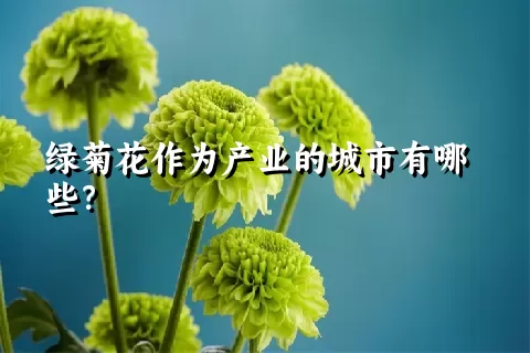 绿菊花作为产业的城市有哪些？