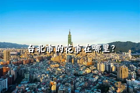 台北市的花市在哪里？