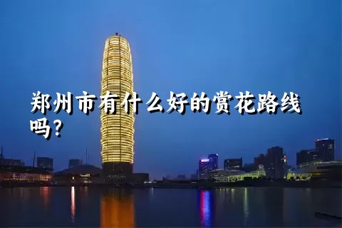 郑州市有什么好的赏花路线吗？