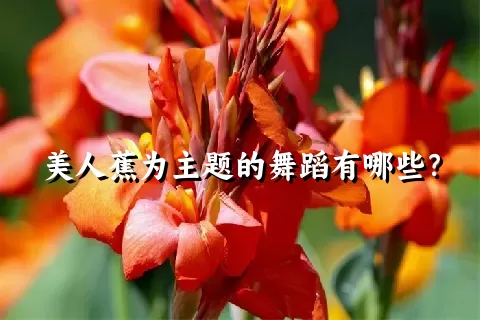 美人蕉为主题的舞蹈有哪些？