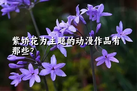 紫娇花为主题的动漫作品有那些？