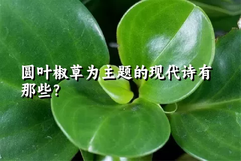 圆叶椒草为主题的现代诗有那些？