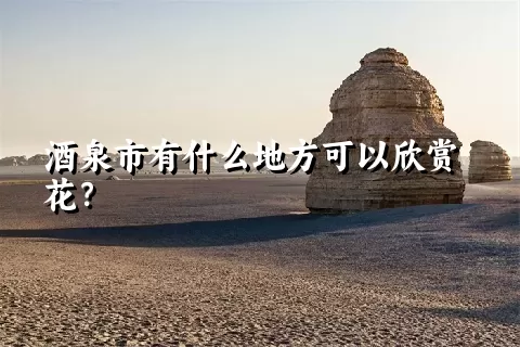 酒泉市有什么地方可以欣赏花？