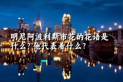 明尼阿波利斯市花的花语是什么？他代表着什么？