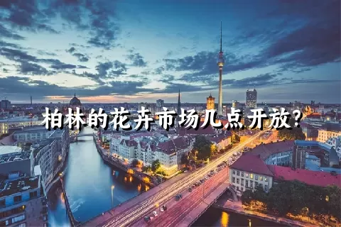 柏林的花卉市场几点开放？