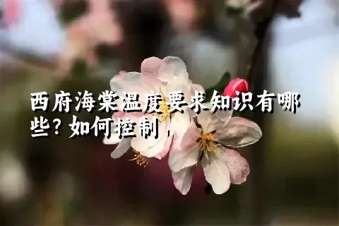 西府海棠温度要求知识有哪些？如何控制