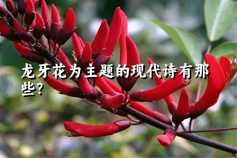 龙牙花为主题的现代诗有那些？