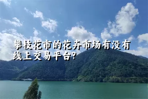 攀枝花市的花卉市场有没有线上交易平台?