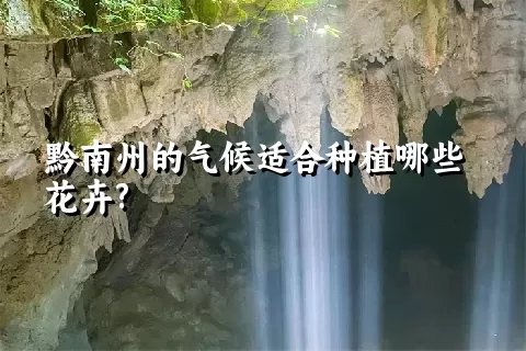 黔南州的气候适合种植哪些花卉?