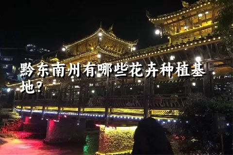 黔东南州有哪些花卉种植基地？