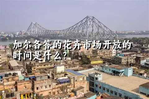 加尔各答的花卉市场开放的时间是什么？