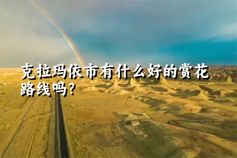 克拉玛依市有什么好的赏花路线吗？