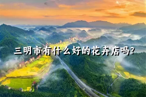 三明市有什么好的花卉店吗？