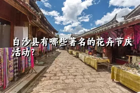 白沙县有哪些著名的花卉节庆活动？