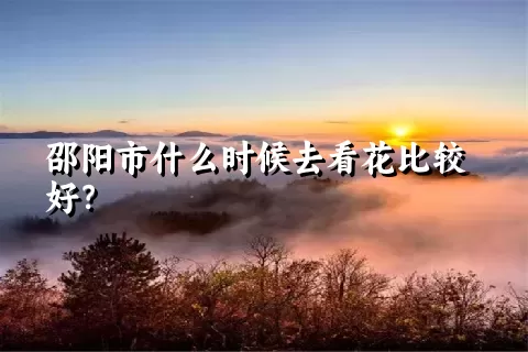 邵阳市什么时候去看花比较好？