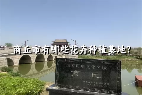 商丘市有哪些花卉种植基地？