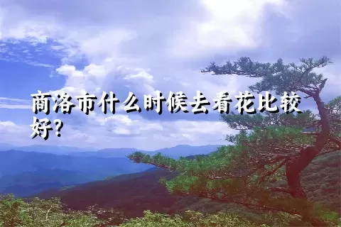 商洛市什么时候去看花比较好？