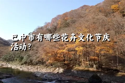 巴中市有哪些花卉文化节庆活动？