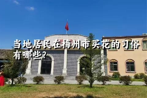 当地居民在梅州市买花的习俗有哪些？