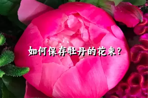 如何保存牡丹的花束？