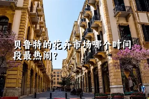 贝鲁特的花卉市场哪个时间段最热闹？