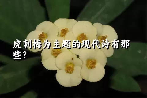 虎刺梅为主题的现代诗有那些？