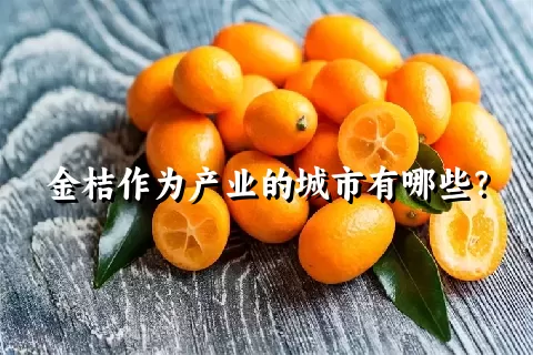 金桔作为产业的城市有哪些？