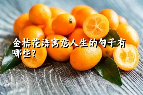 金桔花语寓意人生的句子有哪些？