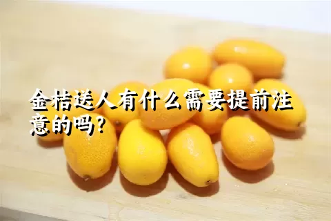 金桔送人有什么需要提前注意的吗？