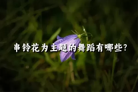 串铃花为主题的舞蹈有哪些？